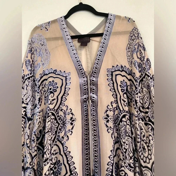 Hale Bob Silk Cut Velvet Caftan Sz XS to S - Picture 3 of 9